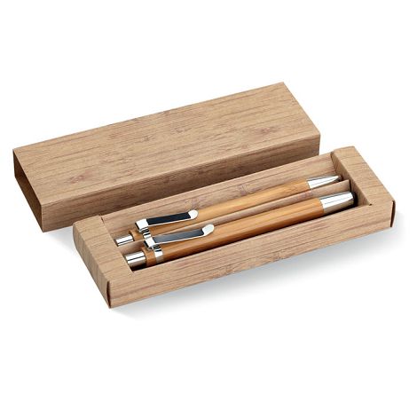  Coffret stylo et crayon en bam