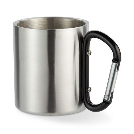  Mug acier et anse mousqueton.