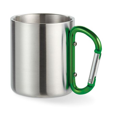  Mug acier et anse mousqueton.