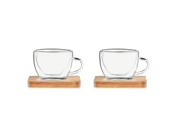 2 verres expresso double paroi