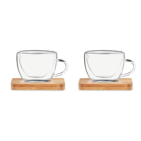  2 verres expresso double paroi