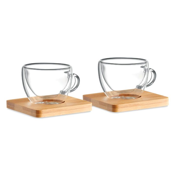  2 verres expresso double paroi