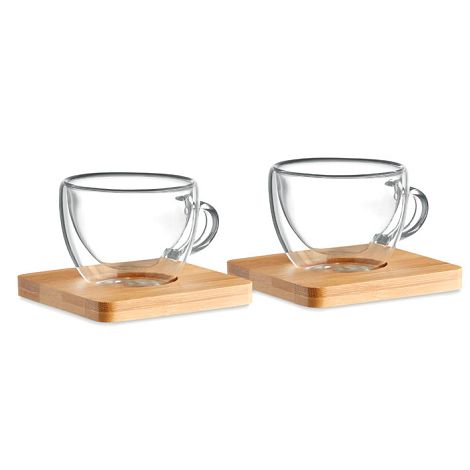  2 verres expresso double paroi