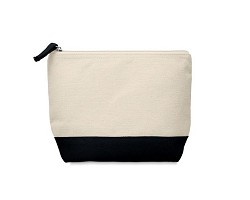 Trousse en coton bicolore