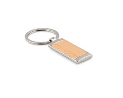Porte-clés rectangle bois/zinc
