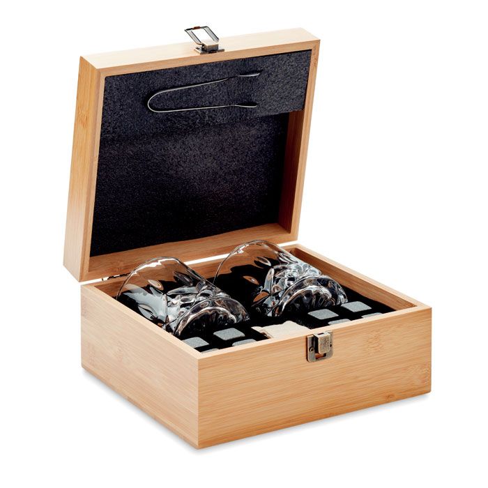  Set whisky avec boîte bambou