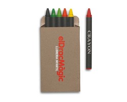 Etui 6 crayons cire