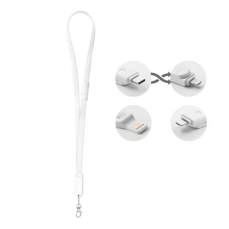 Lanyard avec câble 3 en 1