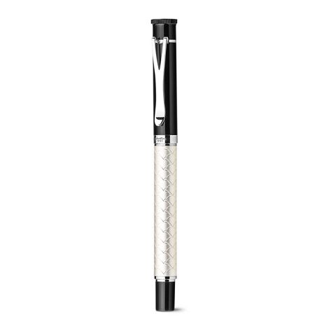 stylo roller métallique dans boite cadeau, encre bleue
