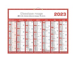 Calendrier bancaire Fabriqué en France