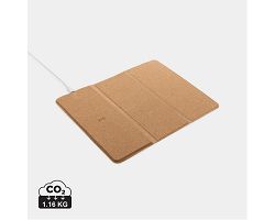 Tapis de souris avec chargeur sans fil 10W en liège FSC®