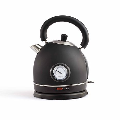Bouilloire rétro avec thermomètre 1,8 L - Noir