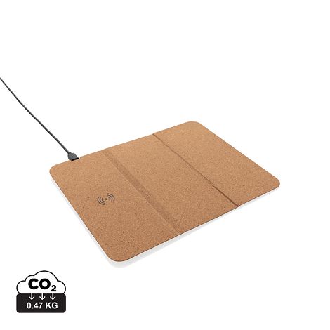 Tapis de souris en liège avec support téléphone