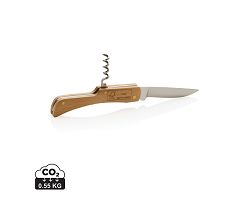 Couteau en bois avec décapsuleur FSC®