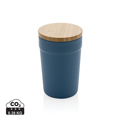  Mug 300ml en PP recyclé avec couvercle en bambou
