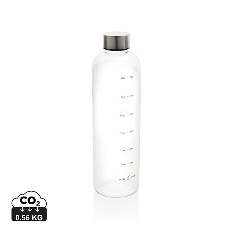 Bouteille d'eau 1L avec suivi d'hydratation en rPET GRS