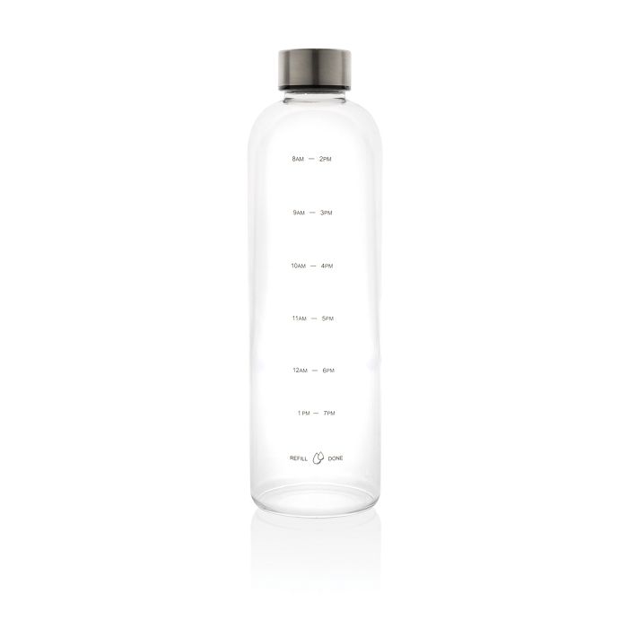  Bouteille d'eau 1L avec suivi d'hydratation en rPET GRS