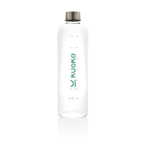 Bouteille d'eau 1L avec suivi d'hydratation en rPET GRS