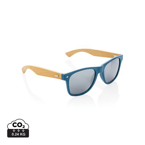 Lunettes de soleil en fibre de paille et bambou