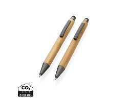 Set de stylos en bambou FSC® dans un coffret