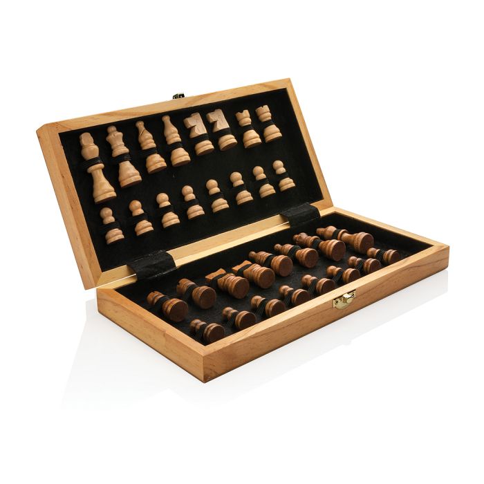  Jeu d'échecs pliable en bois FSC®