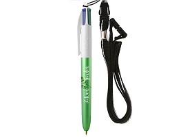 Stylo à bille 4 couleurs écologique personnalisable innovant