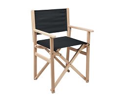 Chaise de plage pliable en bois