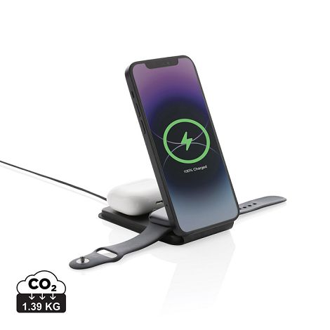  Chargeur magnétique 15W en PU recyclé RCS Swiss Peak