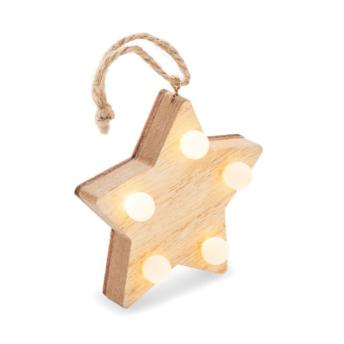  Étoile en bois avec lumières