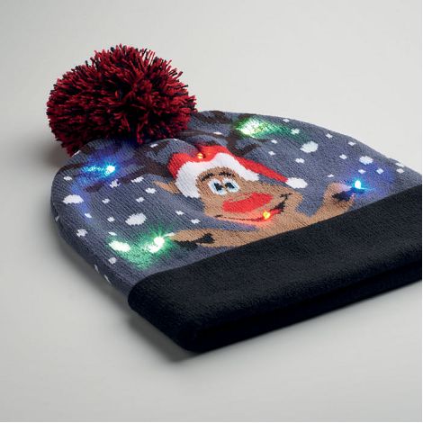  Bonnet de Noël tricoté avec LED