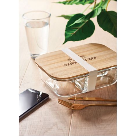  Lunchbox en verre et bambou