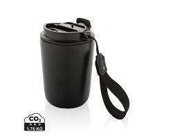 Mug iso en acier inoxydable recyclé RCS avec lanière Cuppa