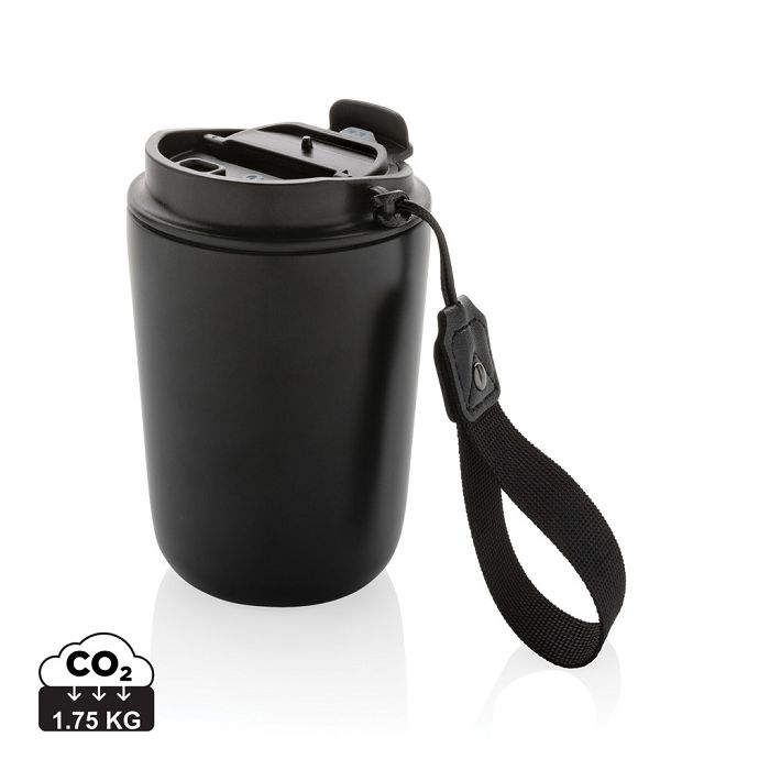  Mug iso en acier inoxydable recyclé RCS avec lanière Cuppa