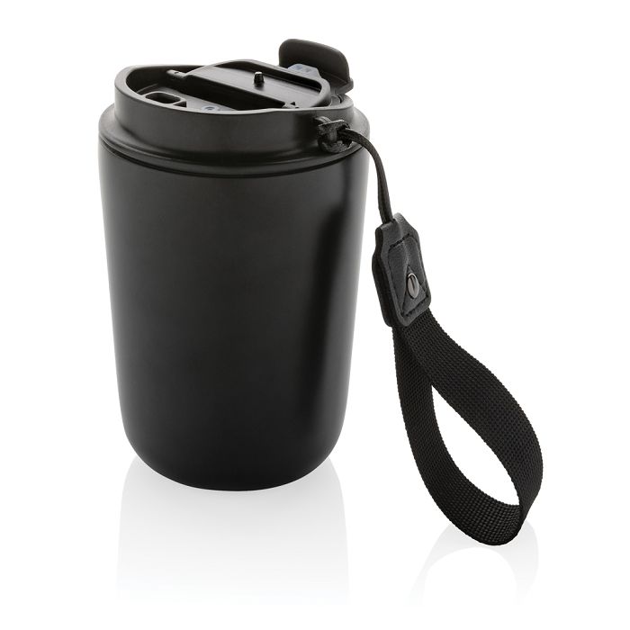  Mug iso en acier inoxydable recyclé RCS avec lanière Cuppa