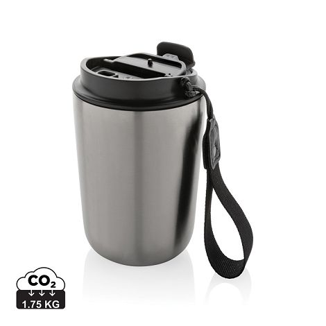  Mug iso en acier inoxydable recyclé RCS avec lanière Cuppa