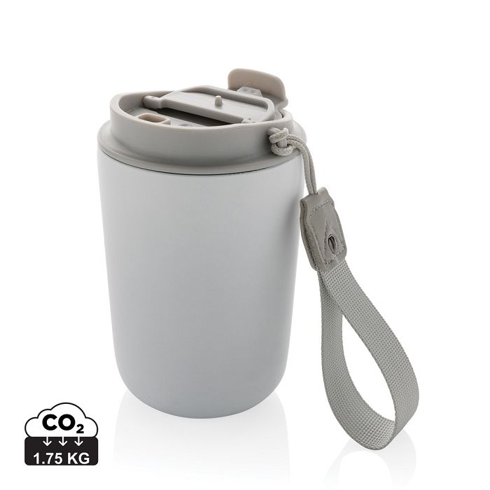  Mug iso en acier inoxydable recyclé RCS avec lanière Cuppa