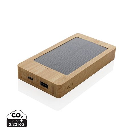  Batterie de secours solaire 10.000mAh en bambou Sunwick