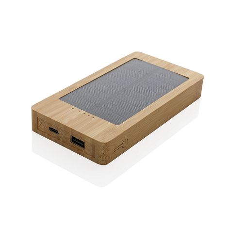  Batterie de secours solaire 10.000mAh en bambou Sunwick