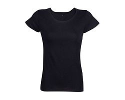 TEE-SHIRT FEMME COUPE COUSU MANCHES COURTES