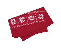 Echarpe de Noël tricotée motif étoiles