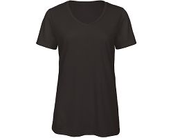 T-shirt Triblend col V Femme