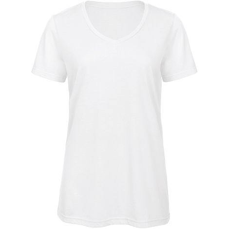  T-shirt Triblend col V Femme