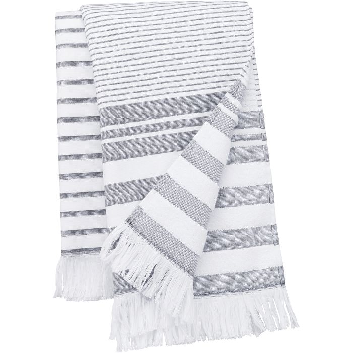  Fouta rayée avec franges