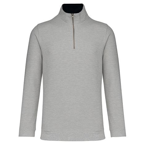  Trucker > sweat-shirt piqué col zippé homme