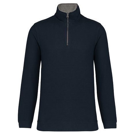  Trucker > sweat-shirt piqué col zippé homme