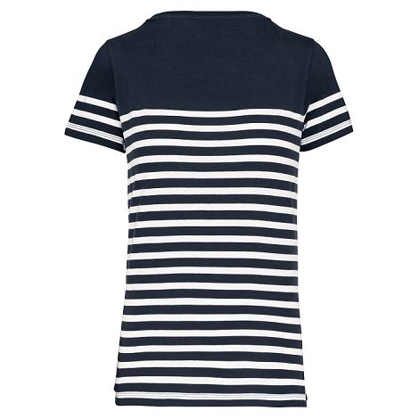  T-shirt marin col rond Bio femme