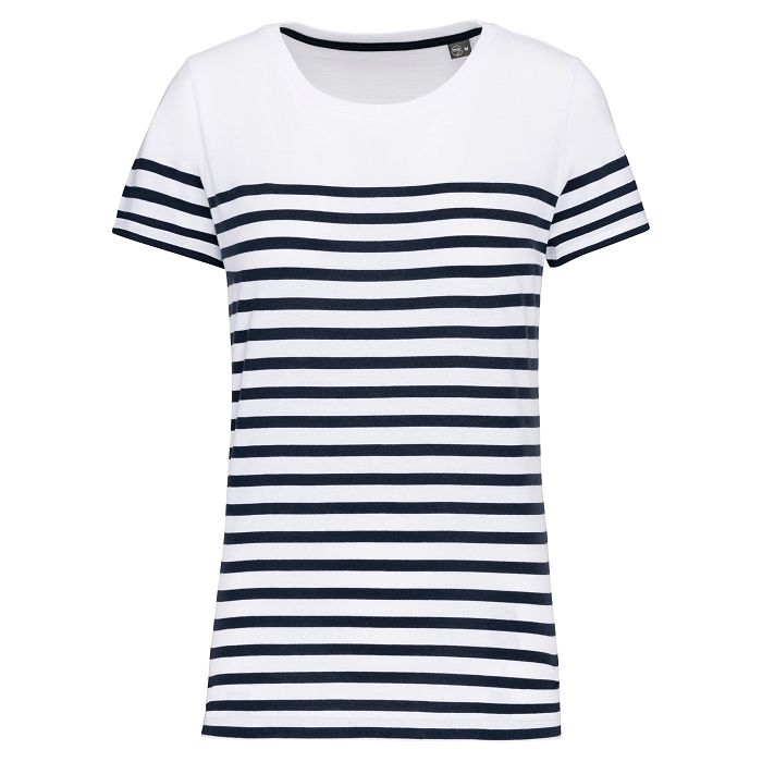  T-shirt marin col rond Bio femme