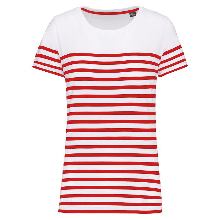  T-shirt marin col rond Bio femme