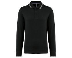 Polo rugby maille piquée manches longues homme