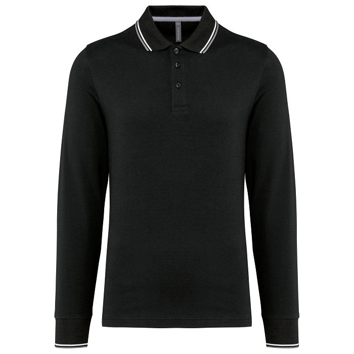  Polo rugby maille piquée manches longues homme